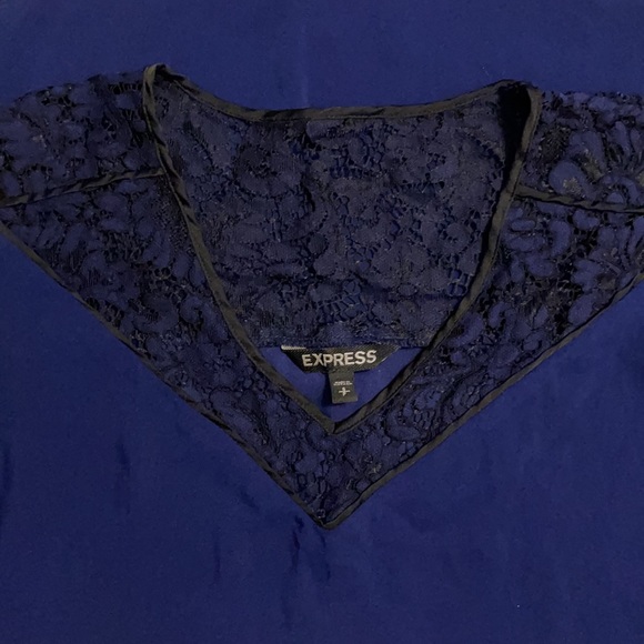 Express Top. Small. Blue with black lace - Picture 3 of 3